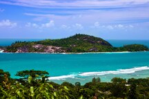 View of Ile Therese west coast of Seychelles Islands View of Ile Therese west coast of Seychelles Islands